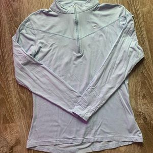 Nike Women’s Dri-fit Long Sleeve light blue Quarter Zip Pullover Size XL
